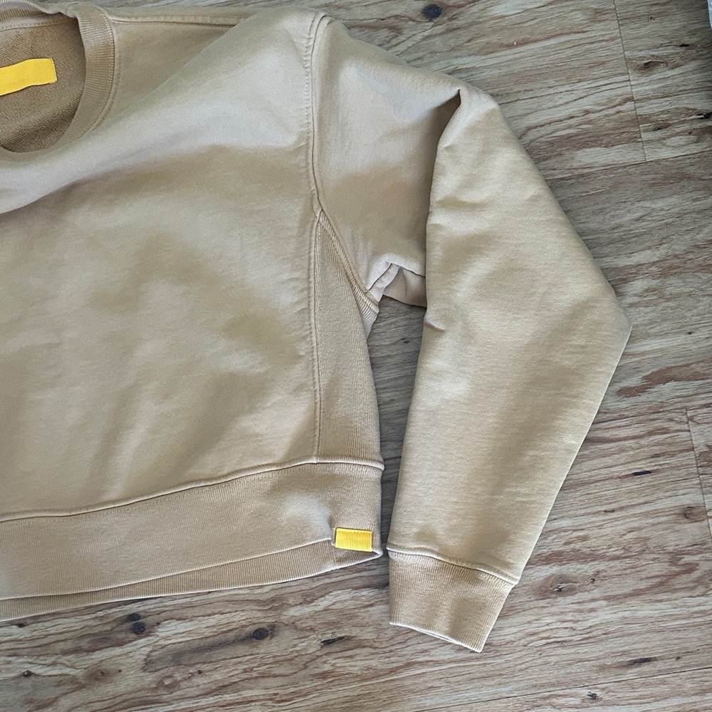 Mustard Yellow Crewneck Sweatshirt for Women XS Yellow Label - Picture 3 of 5